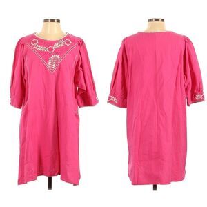 OLE SAN MIGUEL Cotton Embroidered House Dress L
